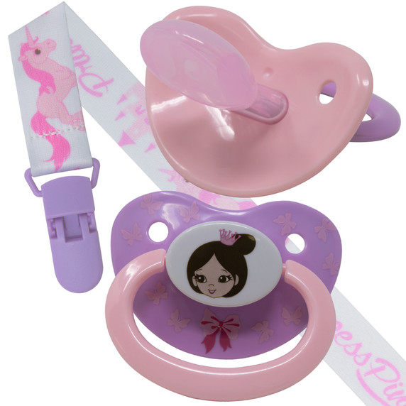 Princess Pink 2 Pacifier Set