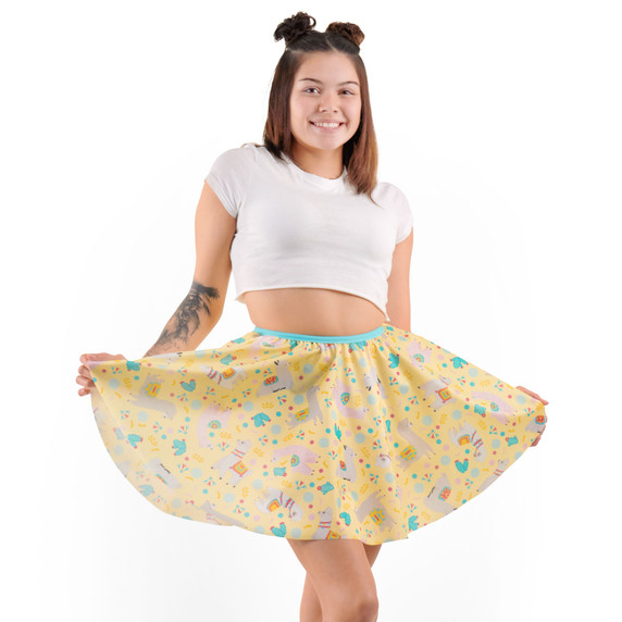 Alpaca Mini Skater Skirt