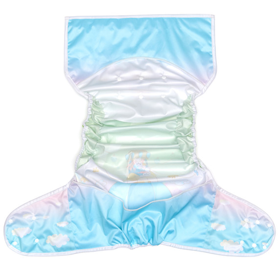 Daydreamer diaper wrap extended open, inner-side.