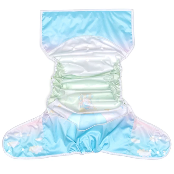 Daydreamer secure diaper wrap extended open, inner-side.
