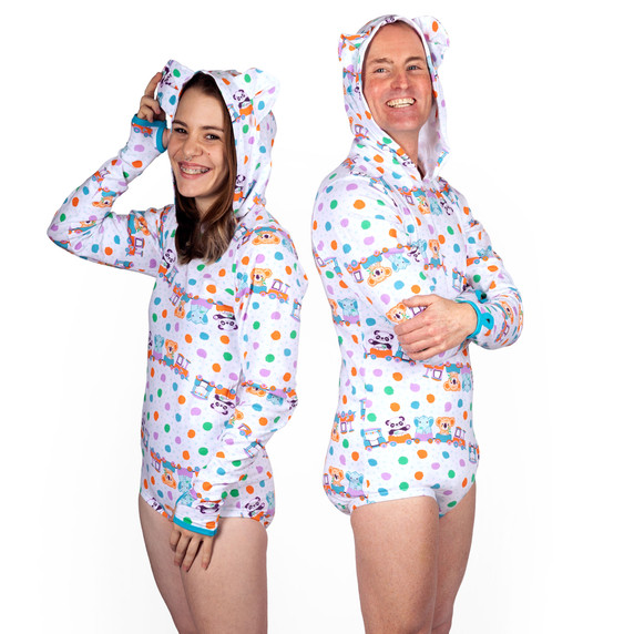 Critter Caboose Hooded Adult Bodysuit