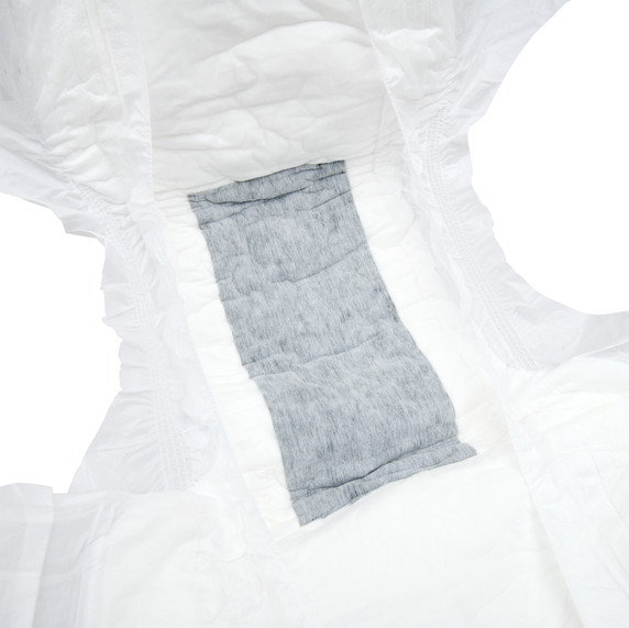 Inside of BeDry Night Premium Brief with tall standing leak guards.