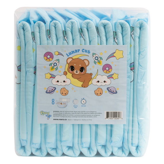 Bag of Lunar Cub Adult diapers.