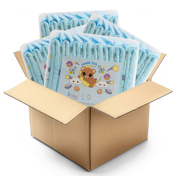 Box with three bags of Lunar Cub.