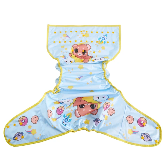 Lunar Cub diaper wrap extended open, outer-side.
