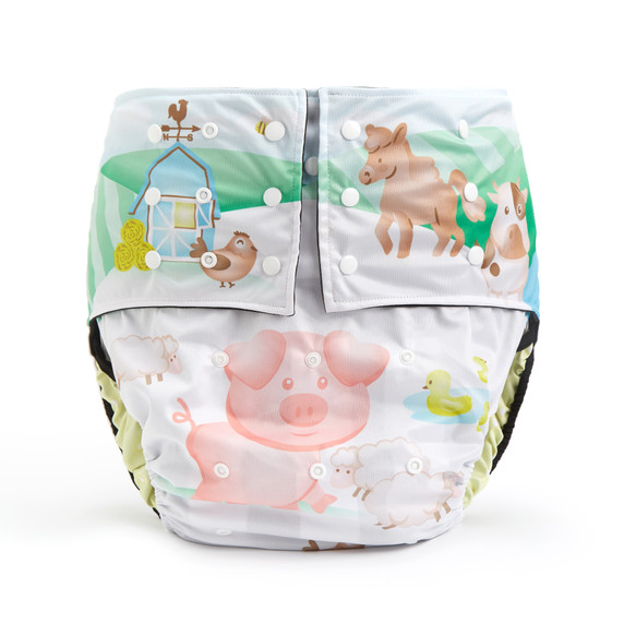 Adult Pocket Diaper - Barnyard