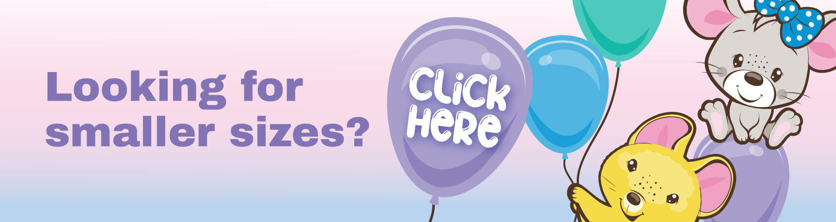 Looking for smaller sizes? Click here!