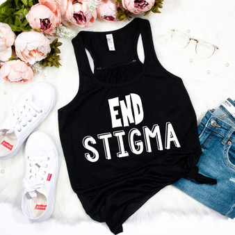 End Stigma Woman's Gathered Racerback Tank