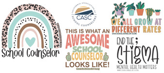 5 Die Cut School Counselor Sticker Decals