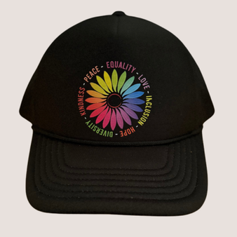 Peace, Love, Inclusion Unisex Hat - Full Color