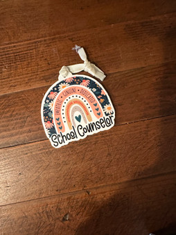 Empathic. Genuine. Dedicated. School Counselor Ornament