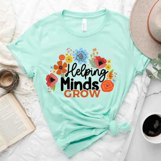 Helping Minds Grow Unisex Tee  - Full Color