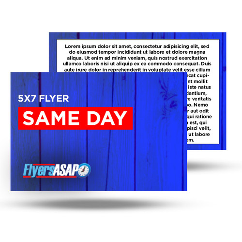 5 x 7 Postcard Flyer SAME DAY - Flyers ASAP