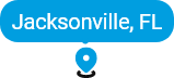 Map pin for Jacksonville, Florida