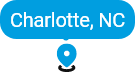 Map pin for Charlotte, North Carolina
