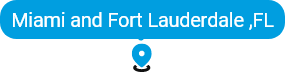 Map pins for Miami and Fort Lauderdale, Florida