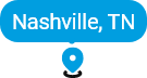 Map pin for Nashville, Tennessee