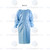 Protective Procedure Gown, One Size Fits Most, Blue, Non-Sterile, Disposable