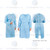 Protective Procedure Gown, One Size Fits Most, Blue, Non-Sterile, Disposable