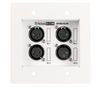 Atlas WTSD-XLR4 Four XLR Input Wall Plate for Use with WTSD-MIX41K