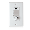 Atlas WPD-MIX42RT Wall Plate Input Select Switch, Volume Control 10k Pot with System Indicator