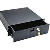 Middle Atlantic TD4LK 4 SPACE 7in RACK DRAWER, BLACK TEXTURED FINISH, WITH KEYLOCK