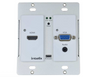 Liberty Cable AS-1H1V-WP-W Intelix HDMI/VGA Auto-Switching Wallplate with VGA Scaling & HDBaseT Output