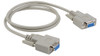 Liberty Cable E-DB9F-F-NULL-3 3 ft Economy Molded D-SUB DB9 female to female null modem cable