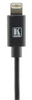 Kramer C-UA/LTN/BK-3 Lightning to USB Charging and Sync Cable Black 3'