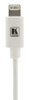 Kramer C-UA/LTN/WH-3 Lightning to USB Charging and Sync Cable White 3'