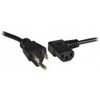 NTI pwr-crd14-sla-515pc13-15 NEMA 5-15P Straight to IEC 320 C13 Left Angled Power Cord, 14 AWG, 15 feet