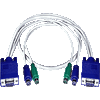NTI VKMEXT-3-MM VGA + PS/2 Cable, Male to Male, 3 feet
