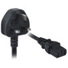 NTI pwr-crd17-bs1363c13-6 UK BS1363 to IEC 320 C13 British Power Cord, 17 AWG, 6 feet
