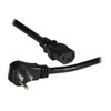 NTI pwr-crd14-las-515pc13-6 NEMA 5-15P Left Angled to IEC 320 C13 Straight Power Cord, 14 AWG, 6 feet