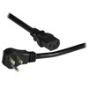 NTI pwr-crd14-las-515pc13-6 NEMA 5-15P Left Angled to IEC 320 C13 Straight Power Cord, 14 AWG, 6 feet