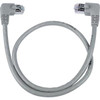 NTI cat6-rla-9-gray-shld CAT6 Right Angle to Left Angle Shielded Cable, Gray, 9 feet
