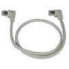 NTI cat6-lav2-2-gray-shld CAT6 Left Angle to Left Angle Shielded Patch Cords, 26AWG