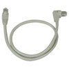 NTI cat6-rasv2-9-gray CAT6 Right Angle to Straight Patch Cords, 60C, 9 ft