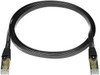 NTI cat6-flt-7-black-shld CAT6 Flat Stranded Shielded Cable, Black, 7 feet