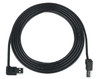 NTI usb2-ab-rda-3m-k USB 2.0 Right Angle Type A to Down Angle Type B Cable, Male to Male, 3 meters