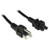 NTI pwr-crd18-515pc5-6 NEMA 5-15P to IEC 320 C5 Power Cord, 18 AWG, 6 feet