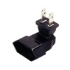 NTI pwr-115pcee716-d NEMA 1-15P Male to Europlug CEE 7/16 Female Power Plug Adapter, Down Angled