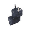 NTI pwr-cee77515r-d Schuko CEE 7/7 to NEMA 5-15R Power Plug Adapter, Down Angled