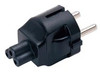 NTI pwr-cee77c5 Schuko CEE 7/7 Male to IEC 320 C5 Power Plug Adapter