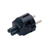 NTI pwr-cee77c5 Schuko CEE 7/7 Male to IEC 320 C5 Power Plug Adapter