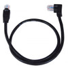 NTI cat5e-lasv2-2-black CAT5e Left Angle to Straight Patch Cords, 60?C, 2ft, Black