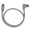 NTI cat5e-rasv2-2-gray-shld CAT5e Right Angle to Straight Shielded Patch Cord, 2Ft.