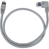 NTI cat5e-las-2-gray-shld CAT5e Left Angle to Straight Shielded Cable, Gray, 2 feet