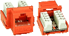 NTI jck-5e-v-orange CAT5e Vertical Keystone Jack, Orange