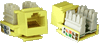 NTI jck-5e-v-yellow CAT5e Vertical Keystone Jack, Yellow